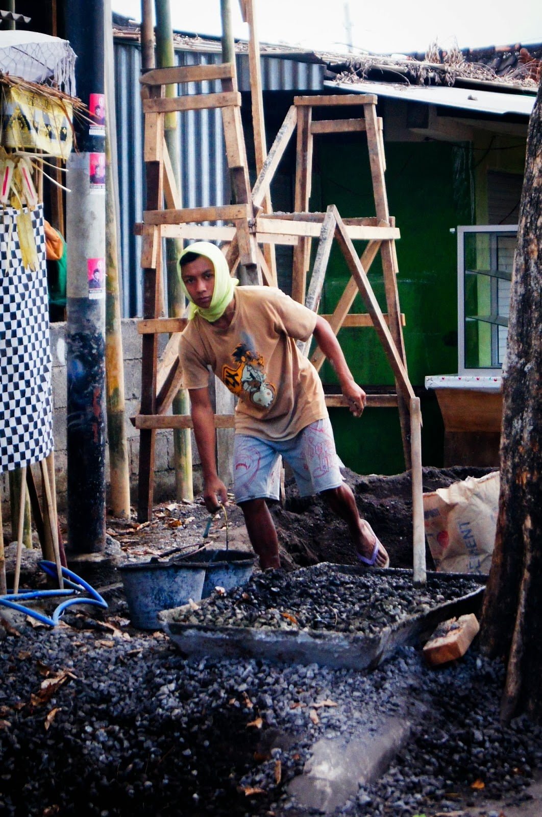 Trabajador balinés