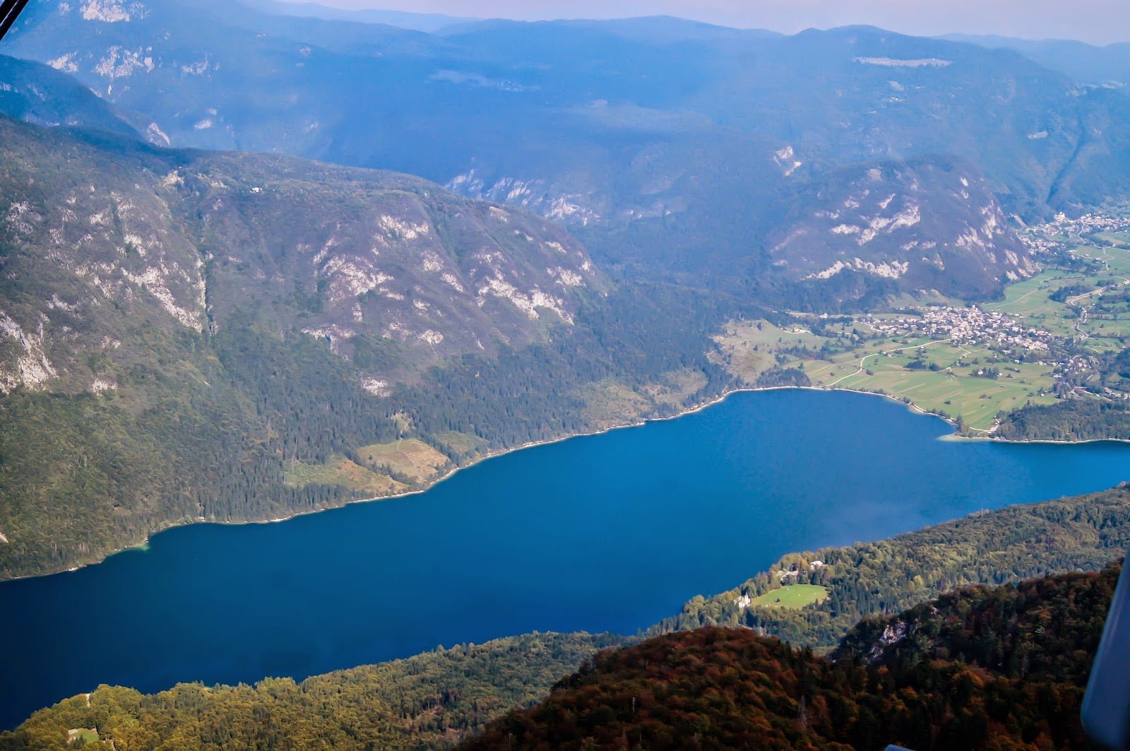 Lago Bohinj desde las alturas