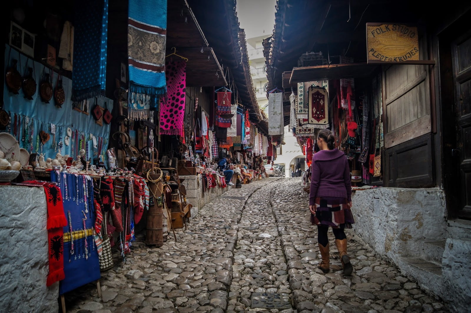 Camino al castillo de Kruja