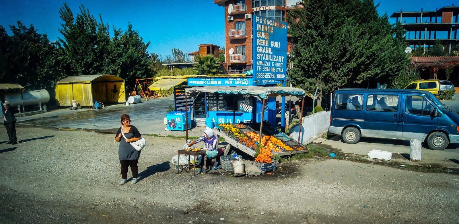 Vistas desde nuestro autobús camino de Berat
