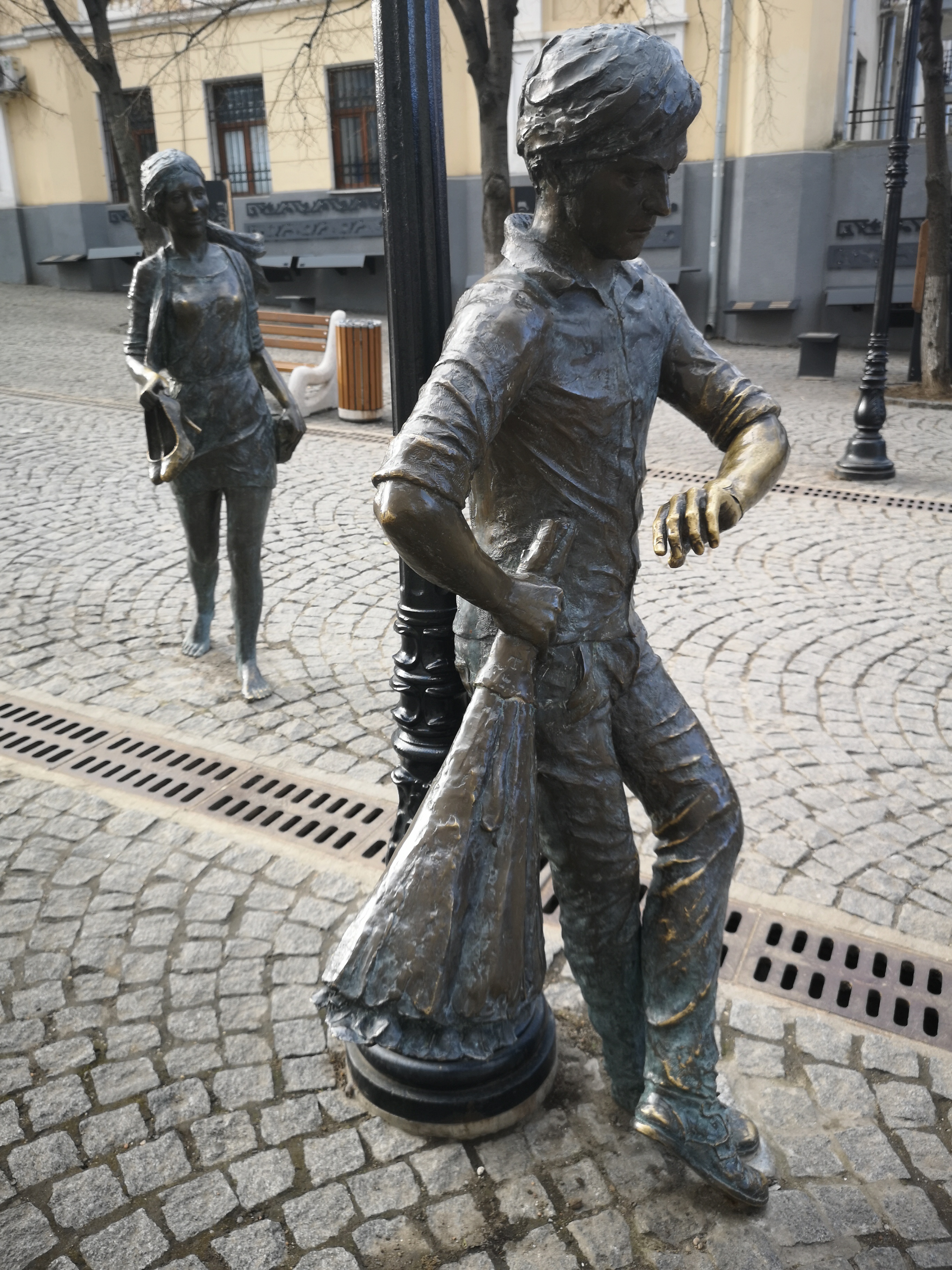 Escultura curiosa del centro de Chisináu